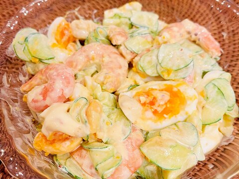 ★サラダ★えびときゅうりの卵サラダ